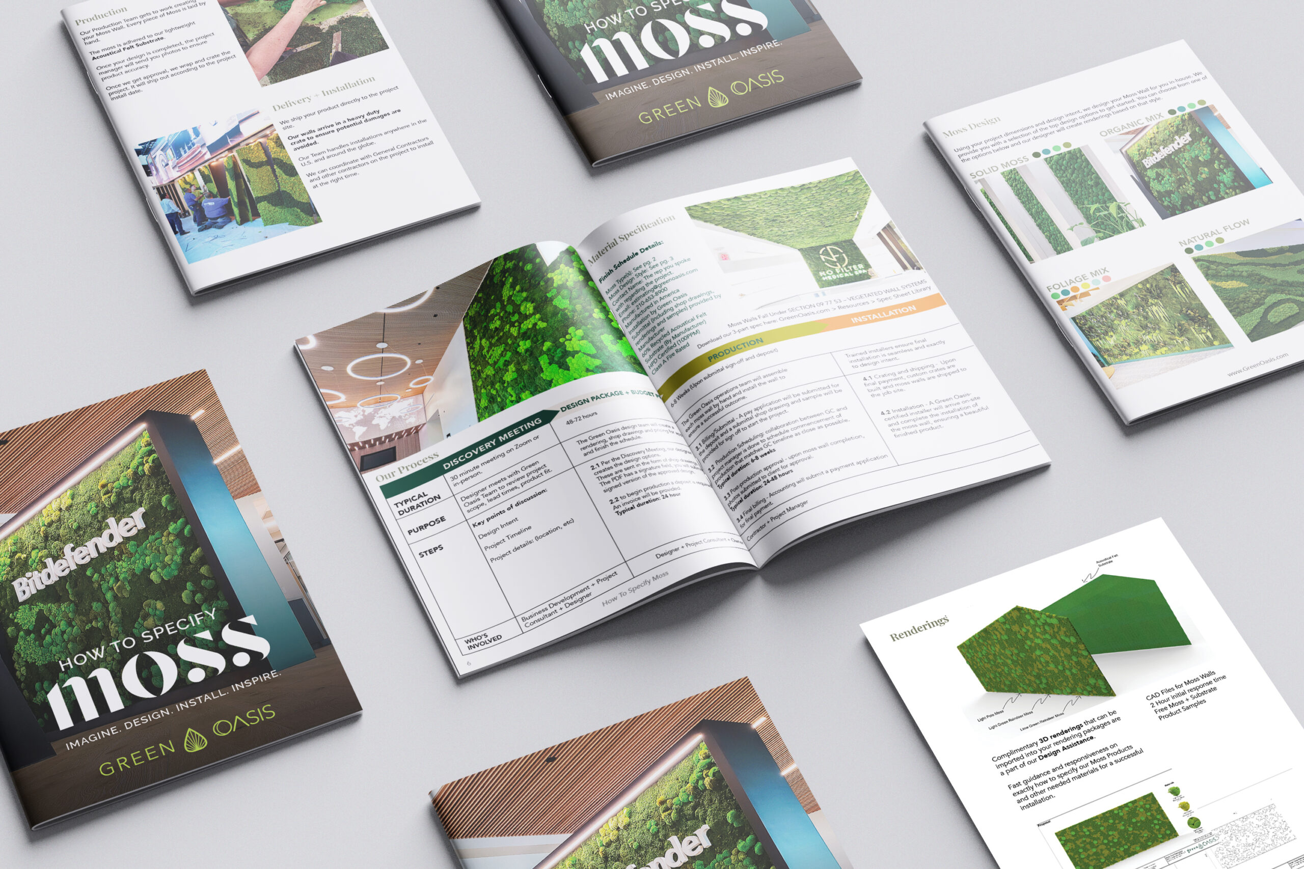 Magazine Layout Mockup Moss